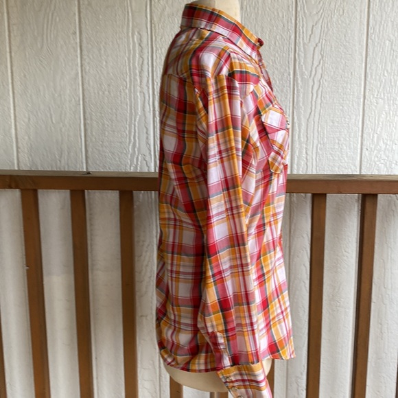Authentic Western plaid rodeo Youngblood’s size medium 15-15.5 - Picture 5 of 8